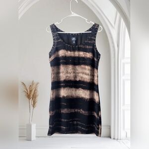 Authentic Icon Black and Brown Sleeveless Sheath Mini Dress Size Small